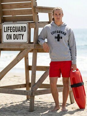 Lifeguard Hoodie Grey Sweatshirt Medium Kids Boys XS S M